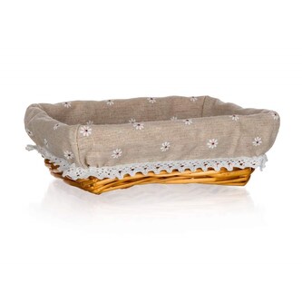 HOME DECOR Košík proutěný DAISY 22 x 16 x 6,5 cm, obdélník