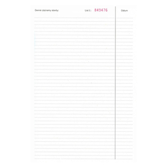Stavební deník A4, 158 listů (81)