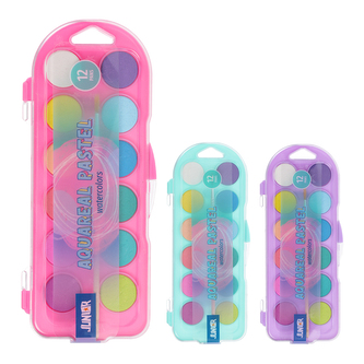 Barvy vodové Pastelové JUNIOR - 12 barev (25 mm)