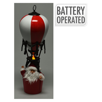 Mikuláš v balonu 40 cm s LED světlem jako plamen