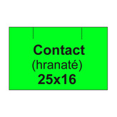Etikety cen. CONTACT 25x16 hranaté - 1125 etiket/kotouček, zelené