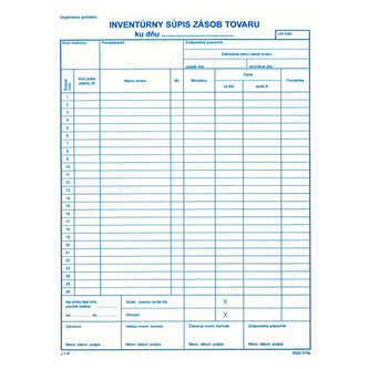 Inventární soupis zásob zboží A4 (79)