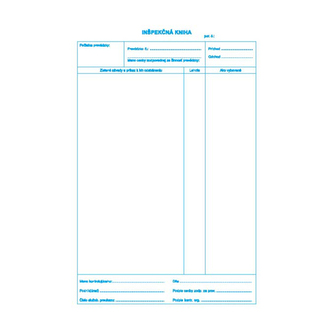 Inspekční kniha A4, 25 x 3 listy, samoprepis (306)