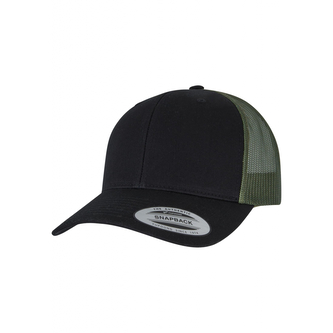 Kšiltovka Flexfit Retro Trucker 2-Tone - černá-olivová