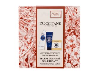 L'Occitane Shea Butter krém na ruce Shea Butter Hand Cream 30 ml + tělový krém Shea Butter Ultra Rich Body Cream 20 ml + tuhé mýdlo Shea Milk Extra Rich Soap 100 g