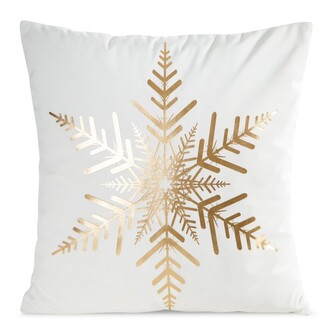 Vánoční povlak na polštář JOY XIV 45x45 cm bílý