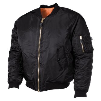 Bunda pilotní MFH MA1 - černá, XL