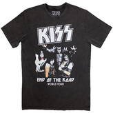 Tričko KISS - End Of The Road World Tour Stone Wash, 2XL