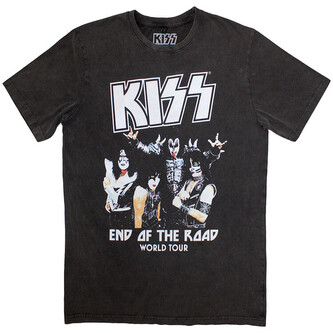 Tričko KISS - End Of The Road World Tour Stone Wash, M