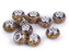 Plastové korálky s velkým průvlekem 9x14 mm - 10 ks - 15 (067) zlatá sv. AB