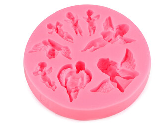 Silikonová forma anděl Ø9,5 cm - 1 ks - (12) růžová