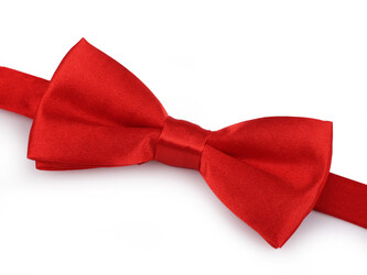 Malý saténový motýlek v krabičce - 1 ks - 2 červená