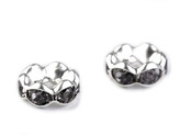 Šatonová rondelka Ø8 mm - 100 ks - 2 black diamond