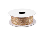 Lurexová šňůrka / provázek Ø1 mm - 5 ks - 2 zlatá