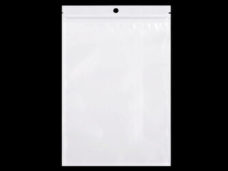 Uzavíratelný sáček se závěsem 16x24 cm - 100 ks - bílá transparent Uzavíratelný sáček se závěsem 16x24 cm - 100 ks - bílá transparent