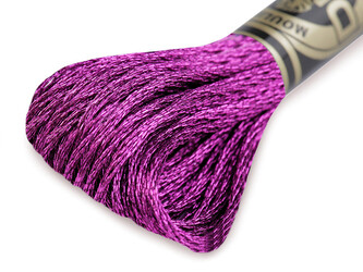 Vyšívací příze DMC Mouliné Light Effects - 1 ks - E718 Carmine