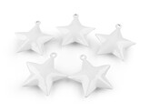 Rolničky stromeček, hvězda - 5 ks - 5 bílá hvězda