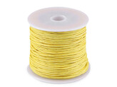 Šňůra bavlněná Ø1 mm voskovaná - 1 ks - 48 žlutá narcisová