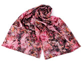 Šátek / šála abstraktní, hřejivá 70x185 cm - 1 ks - 2 růžová střední
