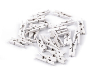 Dřevěný mini kolíček 3x26 mm - 24 ks - 3 bílá