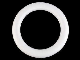 Věnec Ø24 cm polystyren - 1 ks - bílá