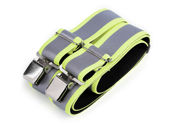 Šle reflexní masivní šíře 4 cm délka 120 cm - 1 ks - 1 žlutá neon