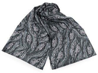 Šátek / šála mramorovaná, hřejivá 70x185 cm - 1 ks - 3 šedá