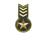 Nažehlovačka army - 3 ks - 3 zelená khaki stř.