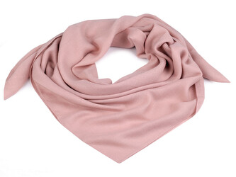 Šátek jednobarevný 90x90 cm - 1 ks - 3 pudrová