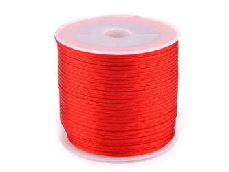 Saténová šňůra Ø1 mm - 1 ks - 3 červená