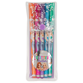 Sada třpytivých rollerů Top Model, 5 barev ve foliovém pouzdře