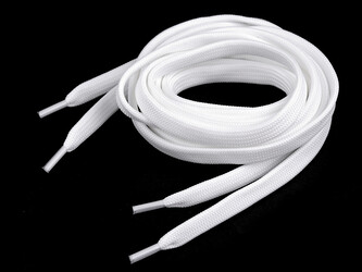 Tkaničky do bot, tenisek, mikin délka 130 cm - 2 ks - 1 (0000) bílá