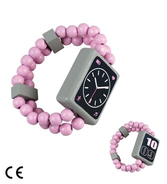 DETOA Dřevěné Watch Oboustranné růžové