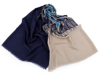 Šátek / šála 85x180 cm - 1 ks - 4 modrá modrá tmavá