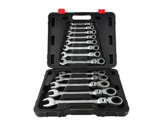 Klíče ráčnové očkoploché s kloubem 8-32mm 13 ks KELTIN
