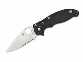 Spyderco C101GPS2 Manix 2 Combo Edge vreckový nôž 8,6 cm, čierna, G10