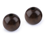 Velké dřevěné korále Ø40 mm - 10 ks - 5 hnědá