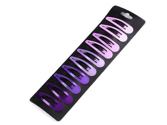 Sponka do vlasů pukačka - 10 ks - 2 mix fialová