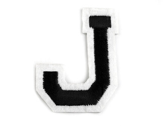 Nažehlovačka písmena - 10 ks - 10 "J" černá