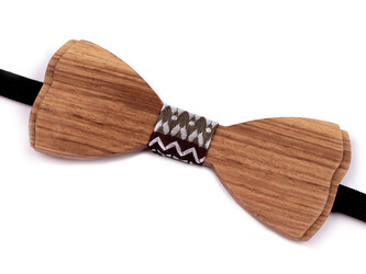 Dřevěný motýlek - 1 ks - 1 hnědá