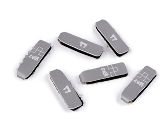 Reflexní poutko / taháček na jezdce - 6 ks - 1 (37 mm) šedá reflexní