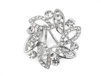 Spona / průvlek na šátek - 1 ks - 1 crystal