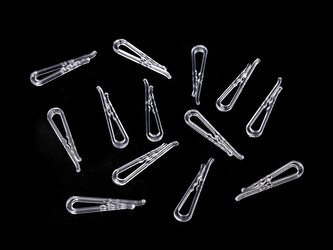 Plastová spona / svorka na košile, kalhoty 9x40 mm - 2000 ks - transparent