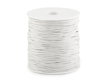 Šňůra bavlněná Ø1,5 mm voskovaná - 1 ks - 26 bílá