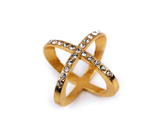 Spona / průvlek na šátek - 1 ks - 2 zlatá