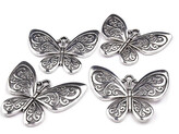 Přívěsek motýl 50x56 mm - 50 ks - platina