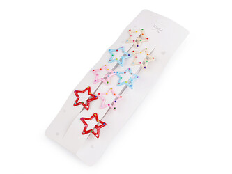 Sponka do vlasů pukačka hvězda - 8 ks - 3 mix