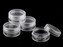 Plastová dóza 4x2,1 cm šroubovací - 4 ks - transparent