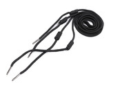 Oděvní šňůra do kapucí s ozdobným uzlem délka 140 cm - 100 ks - černá