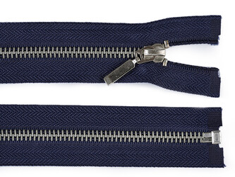 Kovový zip No 5 délka 80 cm - 1 ks - 330 modrá tmavá